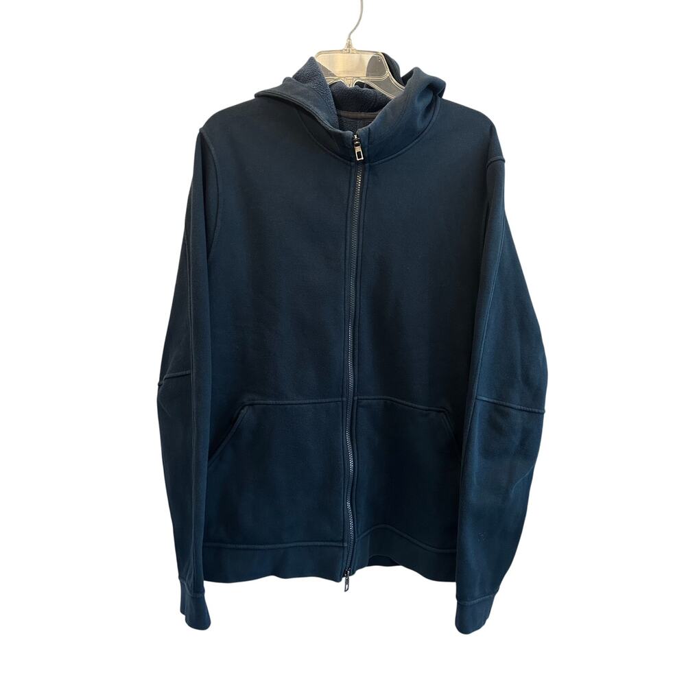 Lululemon Ritual Jacket Mens Nocturnal Teal Blue Full Zip Hoodie 2 Way Zipper XL - Picture 2 of 11